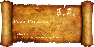 Buza Piroska névjegykártya