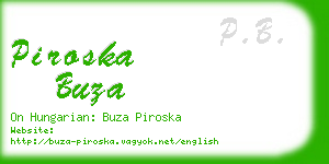 piroska buza business card